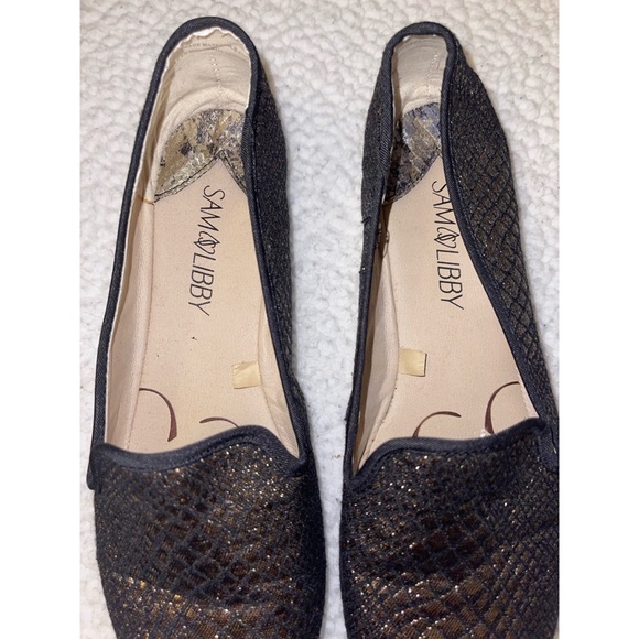 Women’s Black Sam & Libby Snakeskin Flats 💛 - Picture 13 of 14